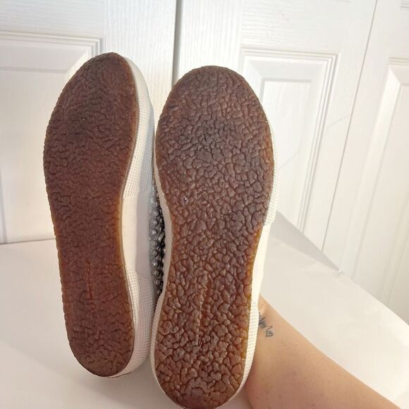 Superga Cotu 2750 Allover Metallic Studded Low Top Lace Up Canvas Sneakers - Picture 10 of 11